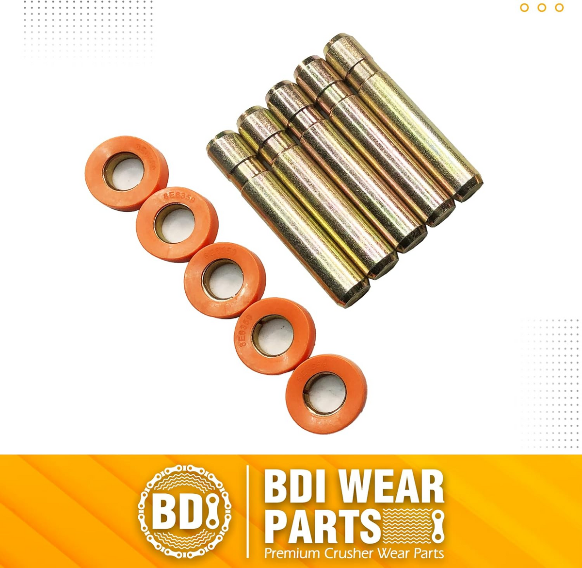BDI Wear Parts Bucket Teeth Pins 8E6358 and 8E6359 Retainers Fits Cat