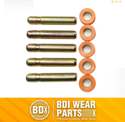BDI Wear Parts Bucket Teeth Pins 8E6358 and 8E6359 Retainers Fits Cat J350 Caterpillar Style 1U3351 1U3352 Series Tooth - 5 PK