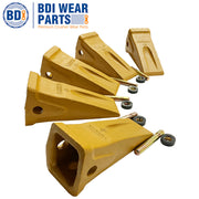 BDI Wear Parts 1U3302 CAT Caterpillar Style 5 Pack Long Tip Bucket Teeth with Pins and Retainers