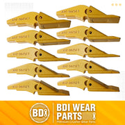 BDI Wear Parts Weld-on Flush Mount 2A Bucket Shanks 2AH Original Fab Bucket Teeth with Pins Backhole Excavator Bucket Digging Teeth Adapter - 10 Set