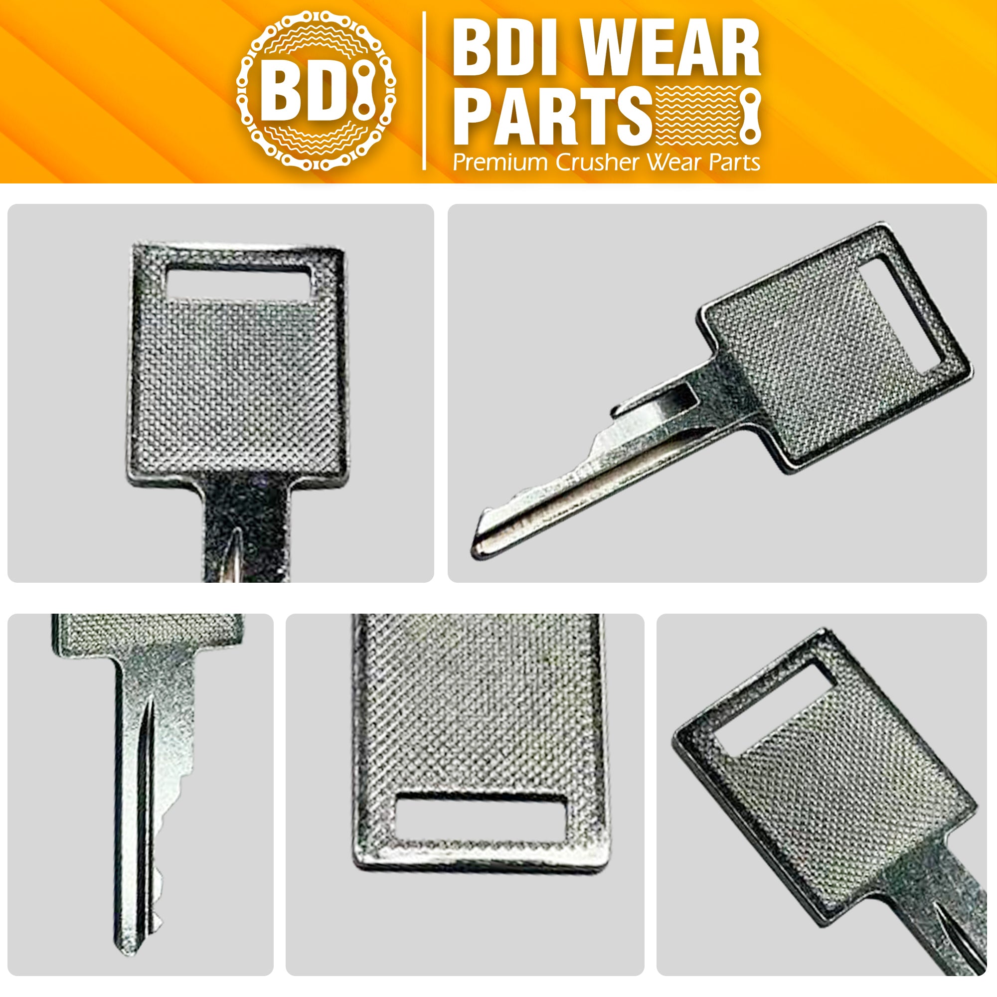 BDI wear parts 6693241-2 Ignition Key Compatible with Bobcat Skid-Steer Loader S530 S550 S570 S650 S590 S630 S750 S770 S850 A220 A300 T110 T140 T180 T190 T200 T250 T300 T320 T450 T550 T590