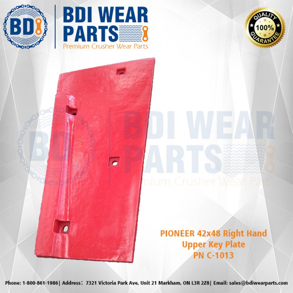 PIONEER 42x48 Right Hand Upper Key Plate PN C-1013