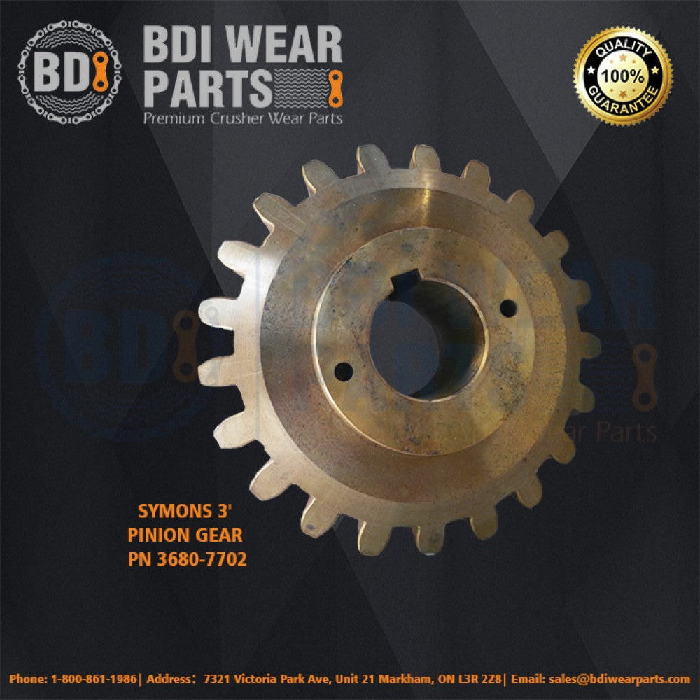 SYMONS 3' PINION GEAR PN 3680-7702.