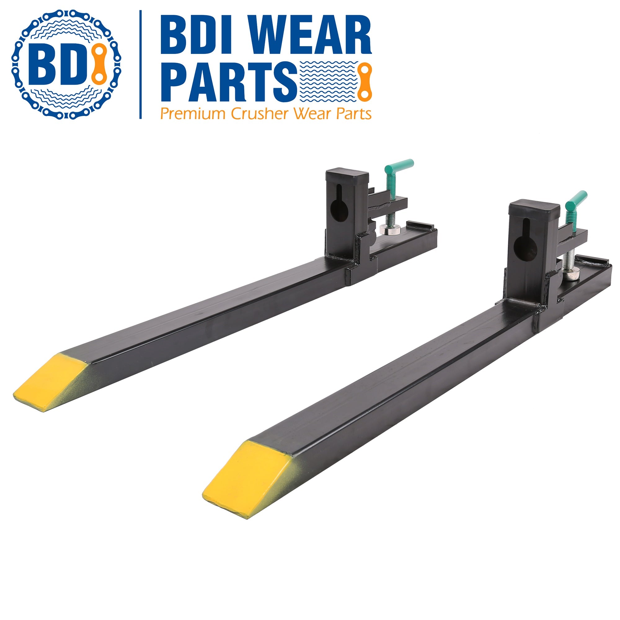 BDI Wear Parts 43" Total Length 1500 Lbs Pallet Forks Chain Heavy-Duty Front Loader Forks Pallet Forks for Loader Bucket Skid Steer Tractor Without Bar