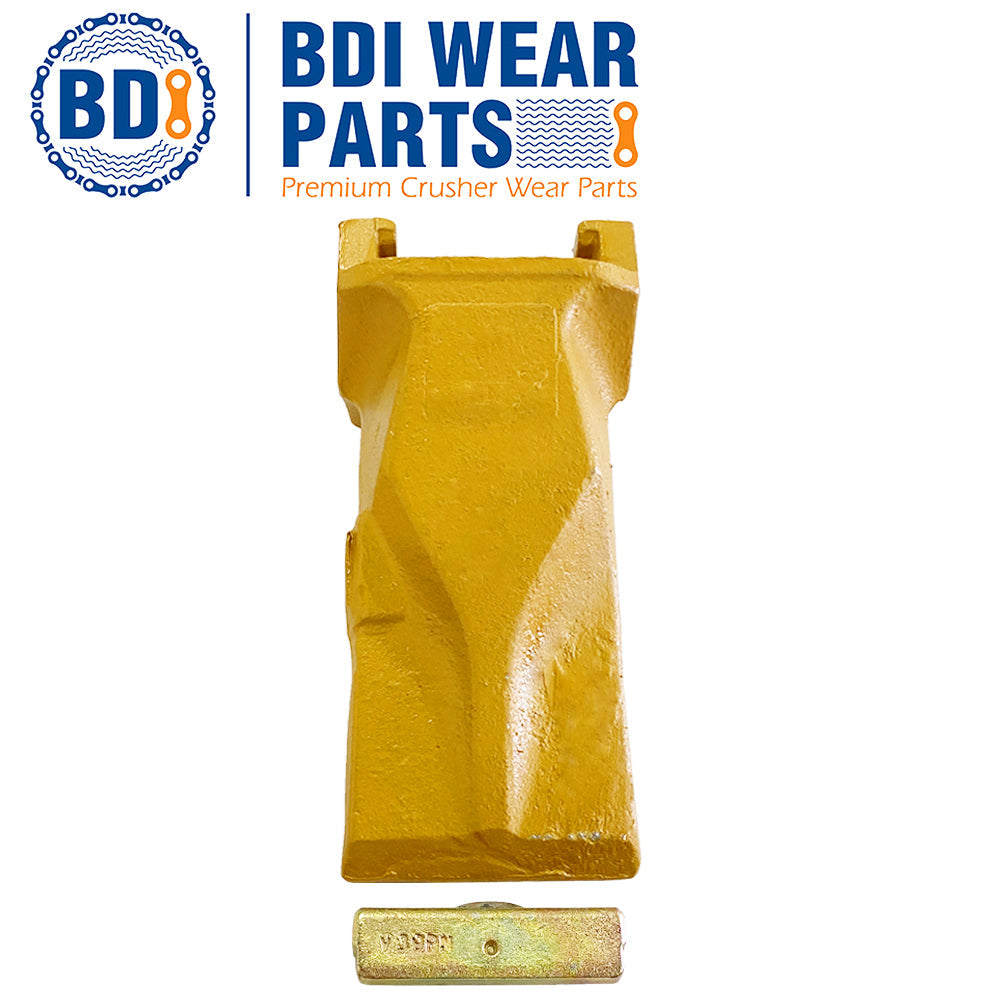 BDI Wear Parts V39SYL 1/2/5 Pack Bucket Teeth Esco Style Plus V39PN Flex Pins Dirt Bucket Teeth Fits Mini Excavator (1 Pack)