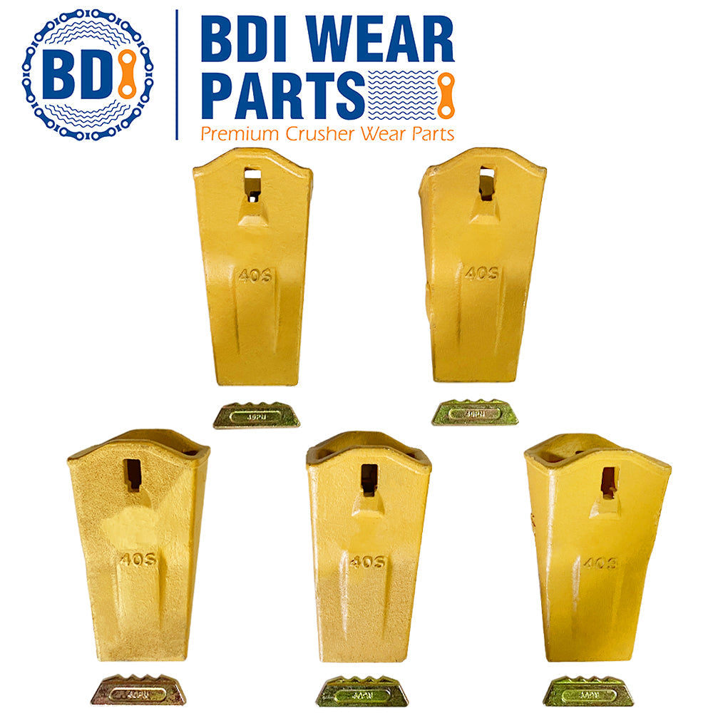 BDI Wear Parts 40S Dirt Teeth Esco Digging Bucket Teeth 5 Pack Teeth with Pin Esco Style 40PN