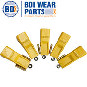 BDI Wear Parts 1U3202 5 Pack Caterpillar Style General Purpose Dirt Excavator Bucket Teeth Long Tip with Pins and Retainers