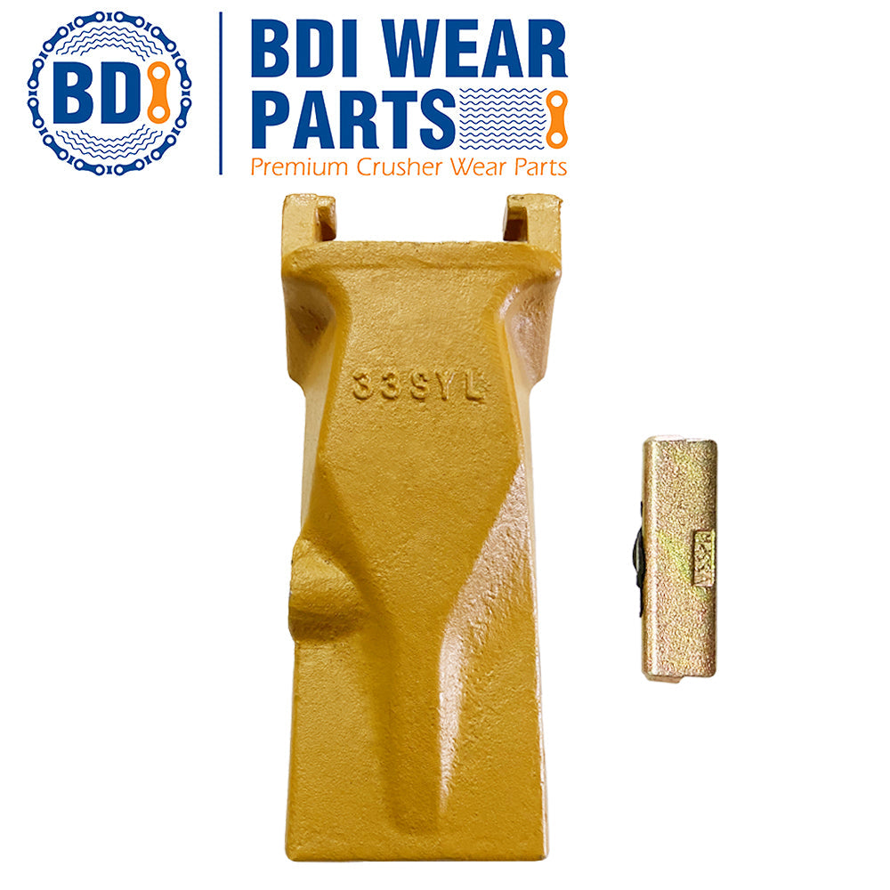 BDI Wear Parts V33SYL Esco Super V Style Dirt Bucket Teeth with Pin 1 Set Series Adapters Digging Tooth