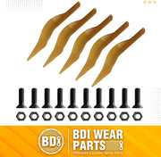BDI Wear Parts 132-4720 1324720 Bucket Teeth for Caterpillar Aftermarket Teeth fit Skidsteer CAT Loaders Excavators w/Bolts and Nuts - 5pk