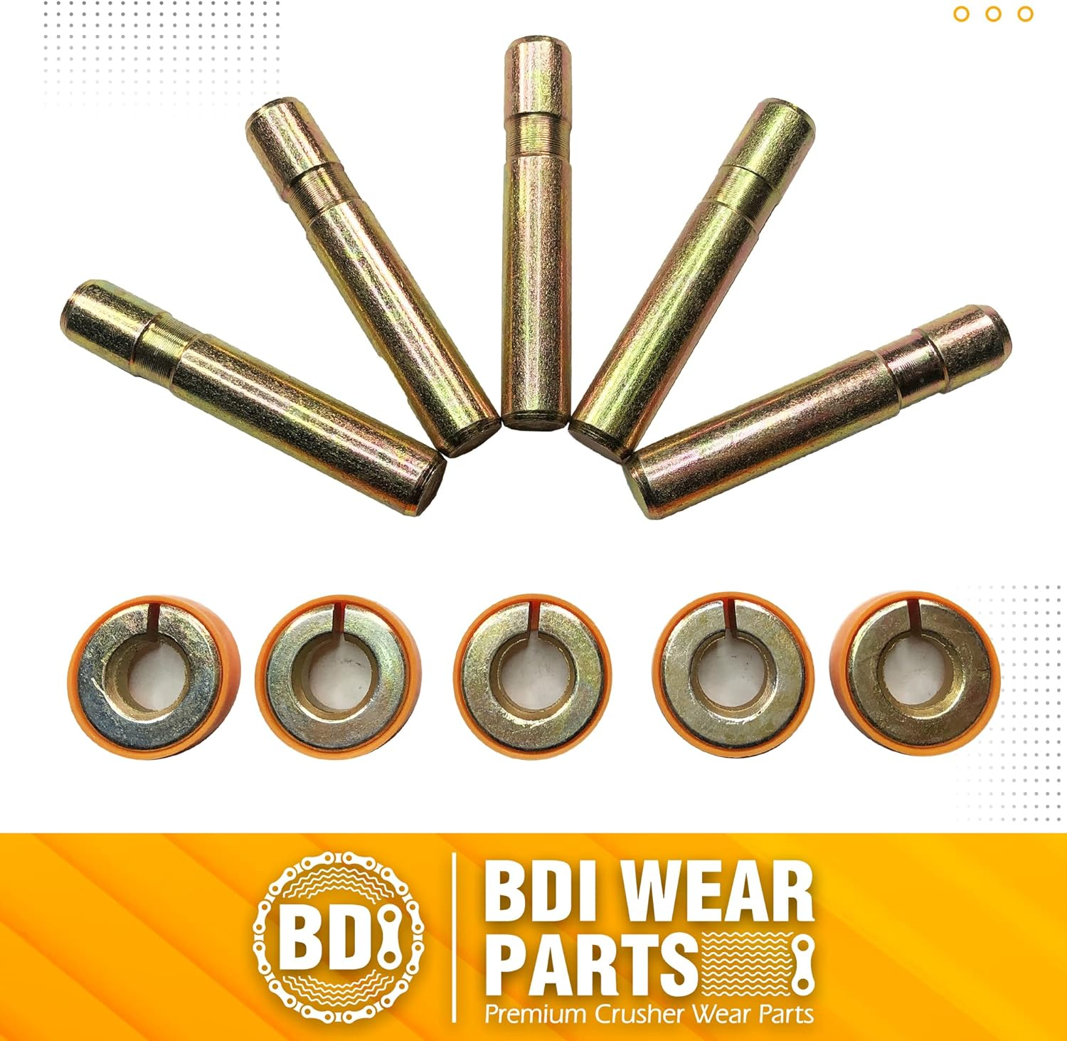 BDI Wear Parts Bucket Teeth Pins 8E6258 8E6259 Retainer Fits CAT J250 1U3251 1U3252 Series - 5PK