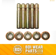 BDI Wear Parts Bucket Teeth Pins 8E6358 and 8E6359 Retainers Fits Cat J350 Caterpillar Style 1U3351 1U3352 Series Tooth - 5 PK