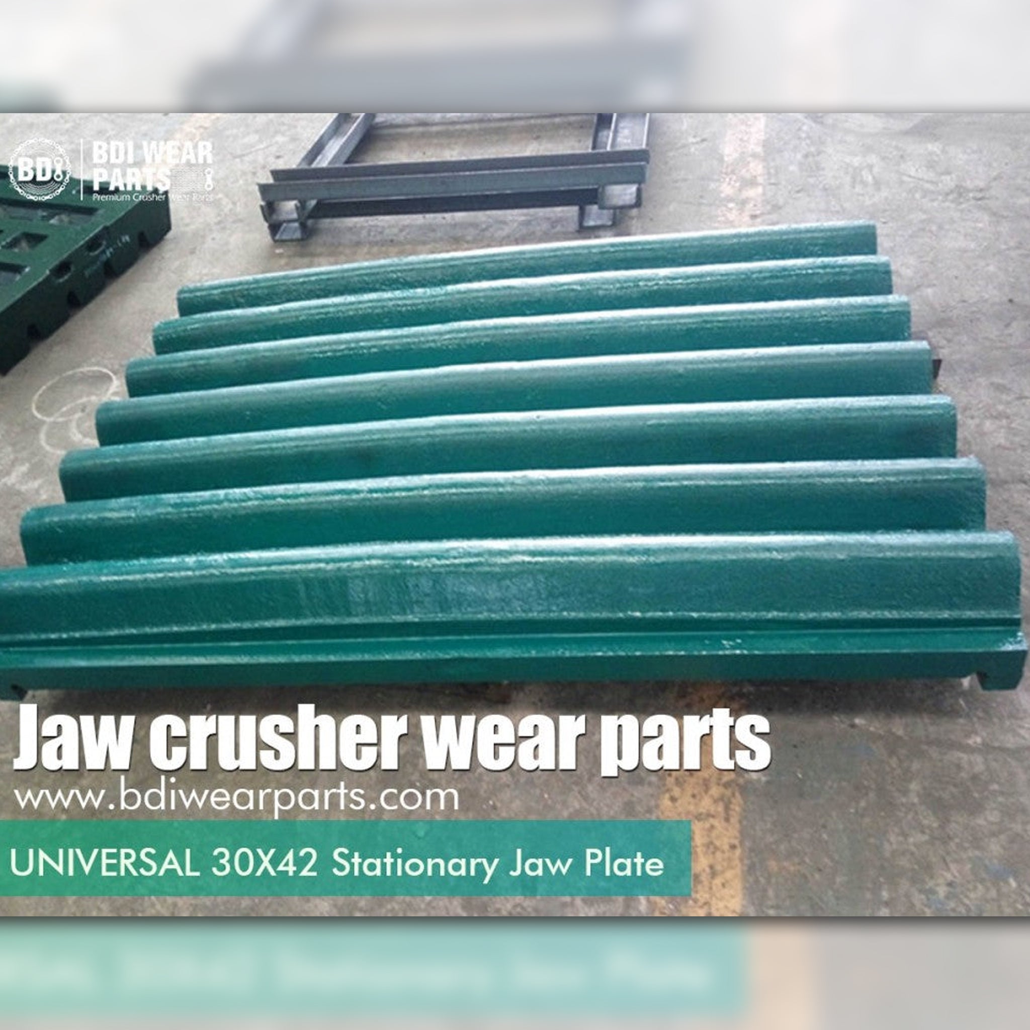 UNIVERSAL 30X42 Stationary Jaw Supper Tooth Re-designed from OEM Jaw crusher wear parts