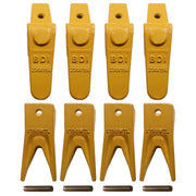 BDI Wear Parts Assembly 230X156 Backhoe Shank / X156WTL Bucket Teeth / P156 Roll Pins Bobcat Skid Steer Caterpillar Style for Mini Excavator - 4 Set