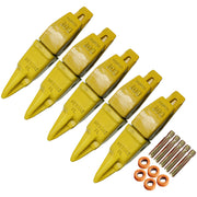 BDI Wear Parts Assembly Adapter 119-3204 Bolt On Shank / 1U3202TL Excavator Bucket Teeth/Pin 8E6208 Retainer 8E6209, Caterpillar Bucket Tooth J200 Series - 5 Set