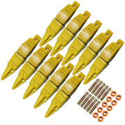 BDI Wear Parts Assembly Adapter 119-3204 Bolt On Shank / 1U3202TL Excavator Bucket Teeth/Pin 8E6208 Retainer 8E6209, Caterpillar Bucket Tooth J200 Series - 10 Set