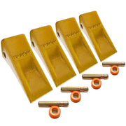 BDI Wear Parts 1U3202 Excavator Bucket Teeth, Caterpillar Bucket Tooth Takes Pins 8E6208 and Retainers 8E6209 for J200 Series - 4 Set