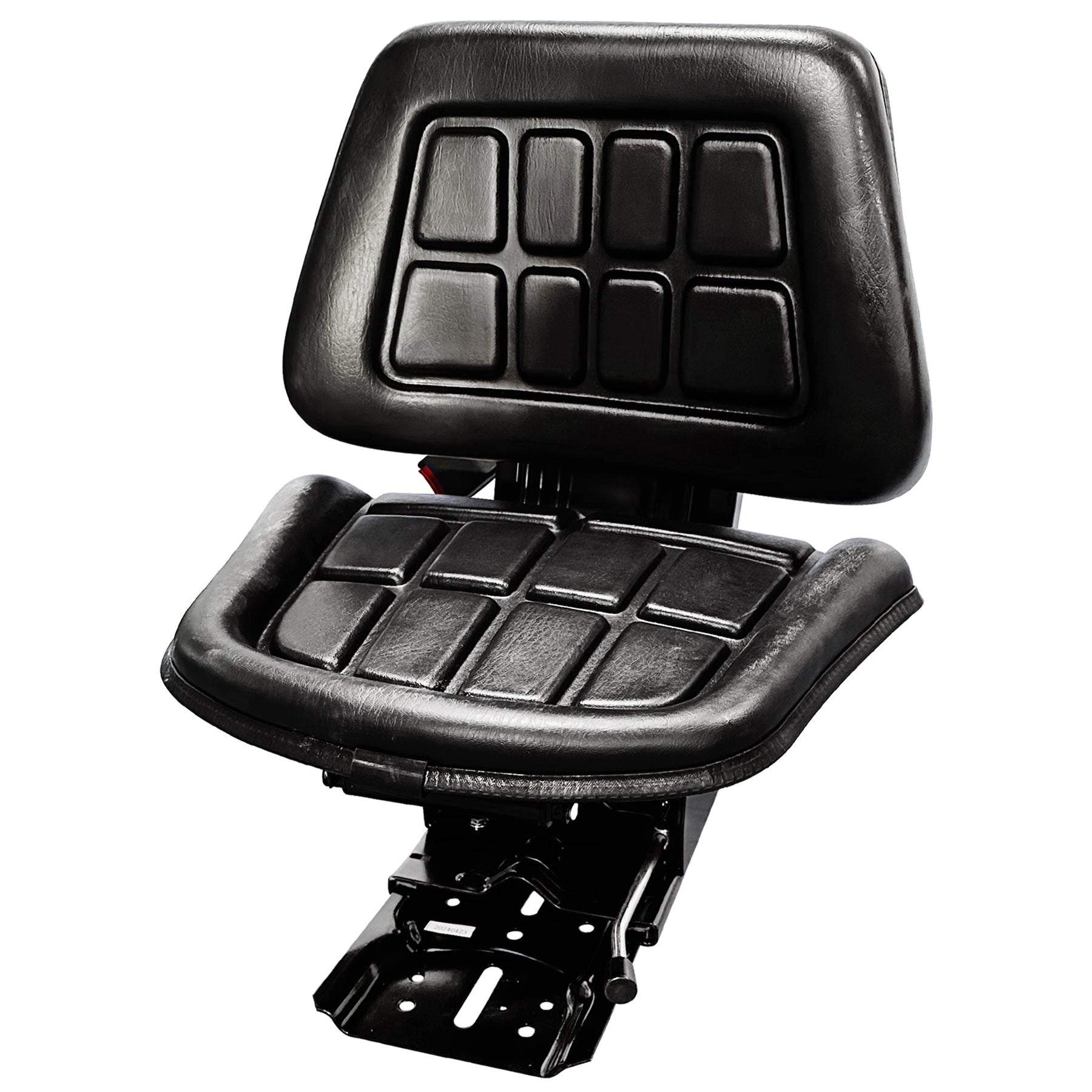 BDI Wear Parts Universal Adjustable Tractor Suspension Seat Waffle Style with Safety Belt,Tilt Fits for, Fits Forklift Riding Garden Lawn Mower John Deere Fiat Ford Kubota