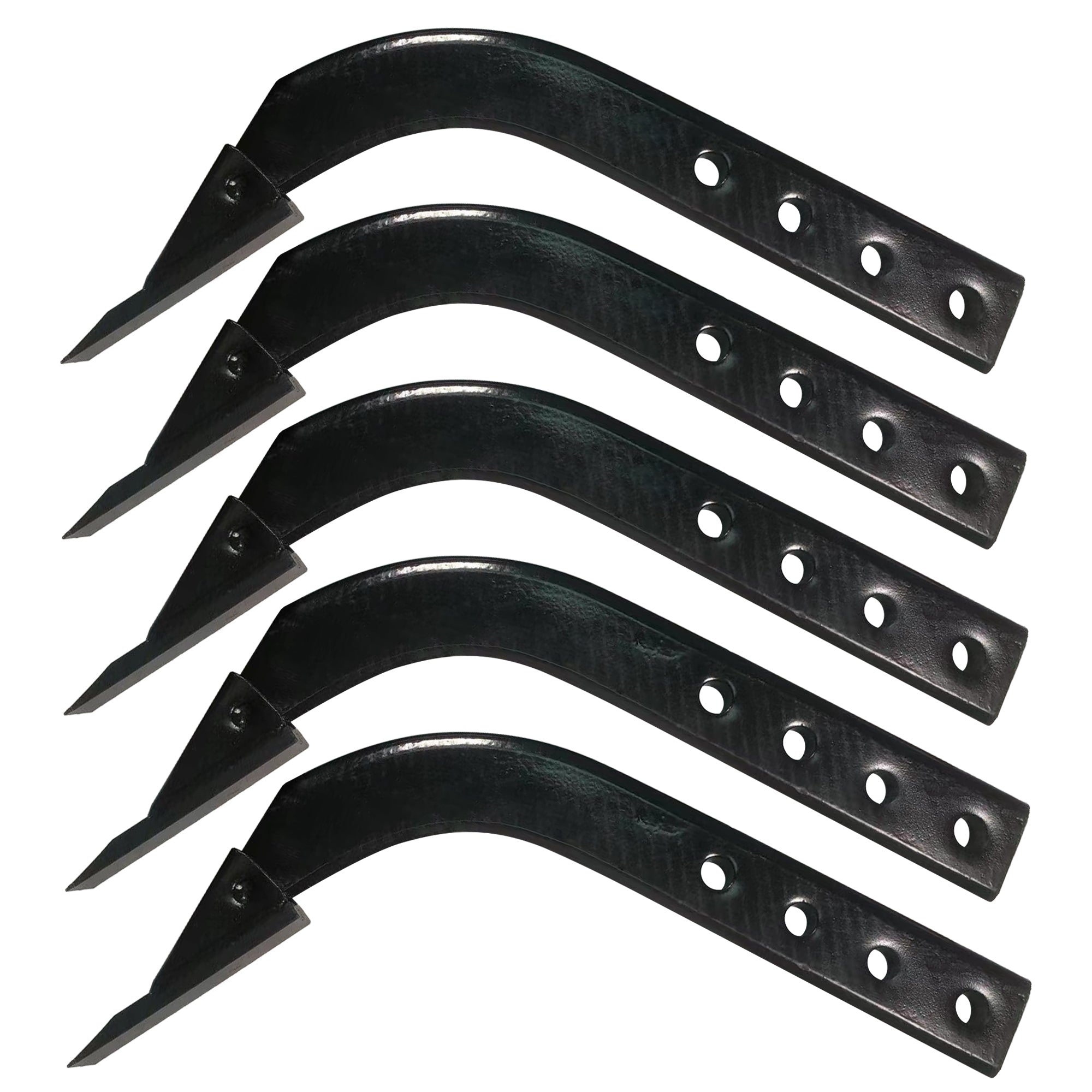 BDI Wear Parts Box Blade Ripper Shank, 18" Box Blade Ripper Teeth with Adjustable 4 Holes Shanks, Rippers/Scarifier Tooth for Replacement, Tilling, Digging - 5 PK