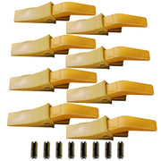 BDI Wear Parts Assembly U43792 Bucket Tooth Adapter +23 230 Bucket Teeth with TF23P Flex Pins Weld on Bucket Teeth for 23 & 230 Series Skid Steer Loaders and Excavators- 8PK