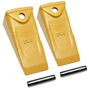 X156 Dirt Teeth Hensley Style Bucket Teeth/Tooth with P156 Roll Pins - 2 Pack