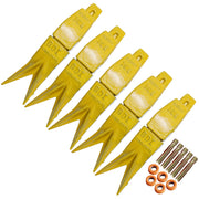 BDI Wear Parts Assembly Adapter 119-3204 Bolt On Shank / 1U3202WTL Excavator Bucket Teeth/Pin 8E6208 Retainer 8E6209, Caterpillar Bucket Tooth J200 Series - 5 Set