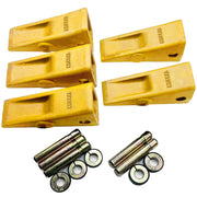 5 - CAT Style Backhoe/Loader Bucket Dirt Teeth w pins & retainers - 1U3252