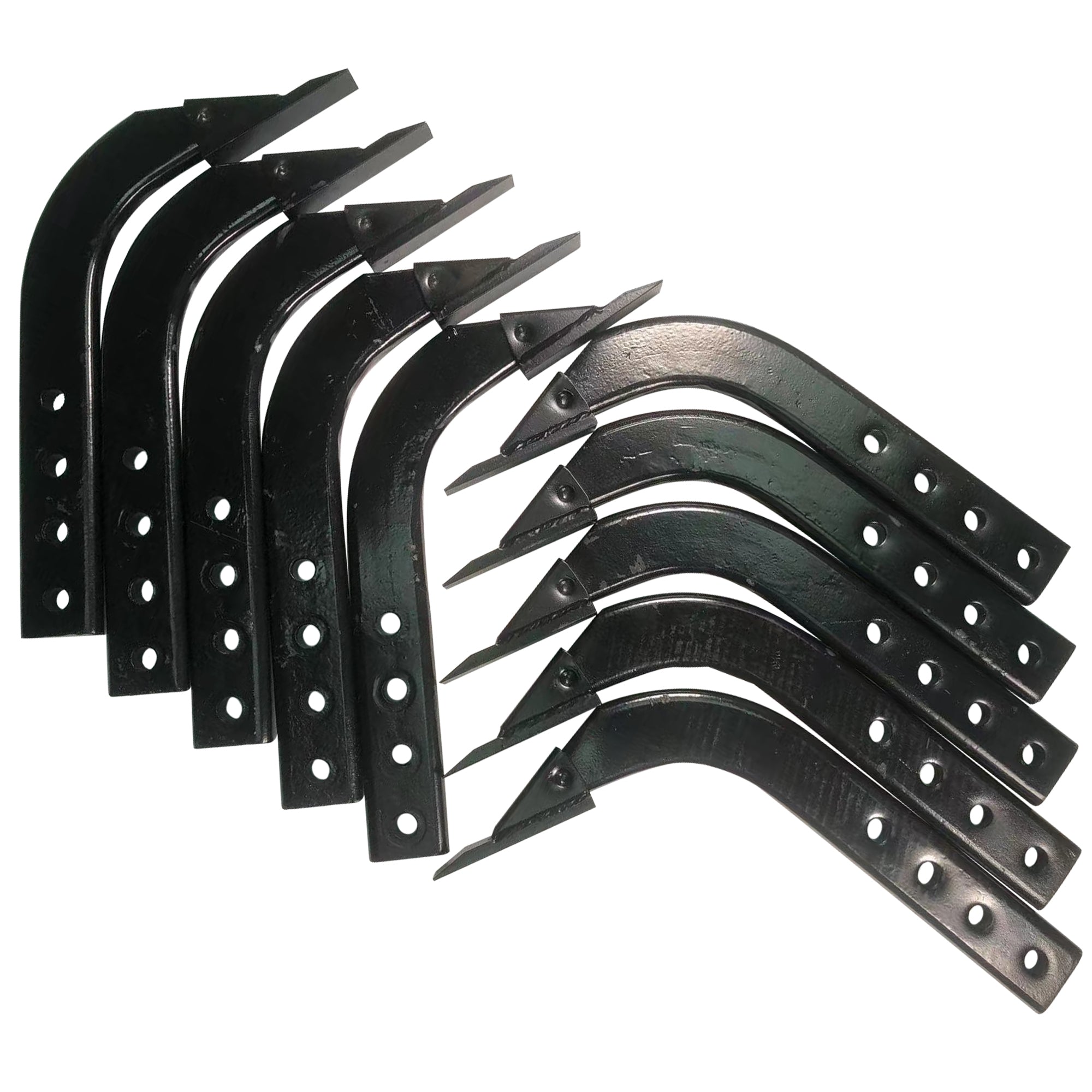 BDI Wear Parts Box Blade Ripper Shank, 18" Box Blade Ripper Teeth with Adjustable 4 Holes Shanks, Rippers/Scarifier Tooth for Replacement, Tilling, Digging - 10 PK