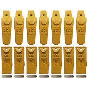 BDI Wear Parts Assembly 230X156 Backhoe Shank / X156L Bucket Teeth / P156 Roll Pins Bobcat Skid Steer Caterpillar Style for Mini Excavator - 7 Set