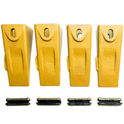 4 Pack 6737325 Bobcat Style Dirt Digging Bucket Teeth/Tooth with 6737326 FlexPins