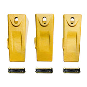3 Pack 6737325 Bobcat Style Dirt Digging Bucket Teeth/Tooth & 3 Pack 6737326 FlexPins