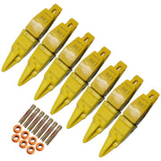 BDI Wear Parts Assembly Adapter 119-3204 Bolt On Shank / 1U3202TL Excavator Bucket Teeth/Pin 8E6208 Retainer 8E6209, Caterpillar Bucket Tooth J200 Series - 7 Set