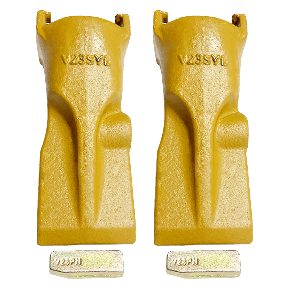 BDI Wear Parts V23SYL 23SYL V23 V Style Bucket Digging Teeth Tooth W/ V23PN Flex Pins -2PK