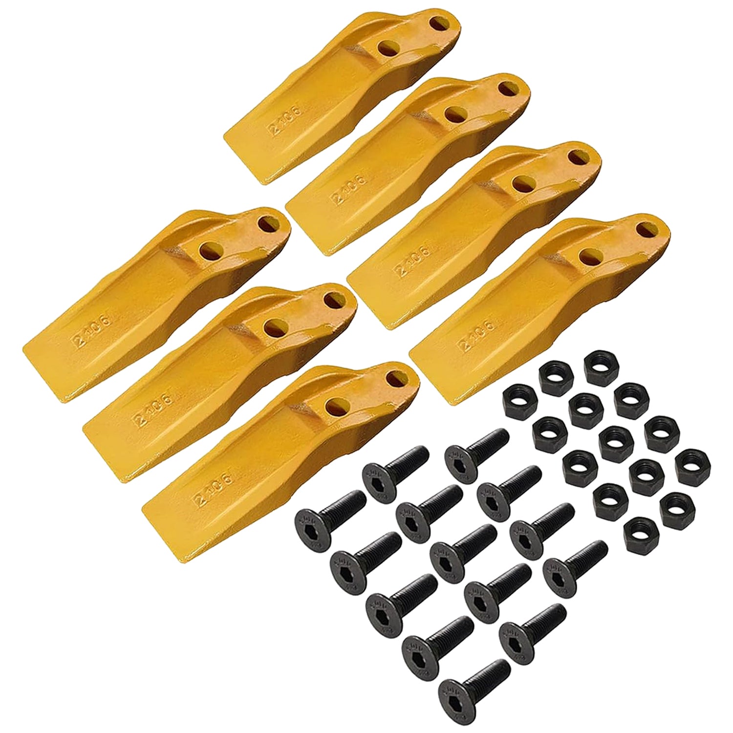 BDI Wear Parts 132-4720 1324720 Bucket Teeth for Caterpillar Aftermarket Teeth fit Skidsteer CAT Loaders Excavators w/Bolts and Nuts - 7PK