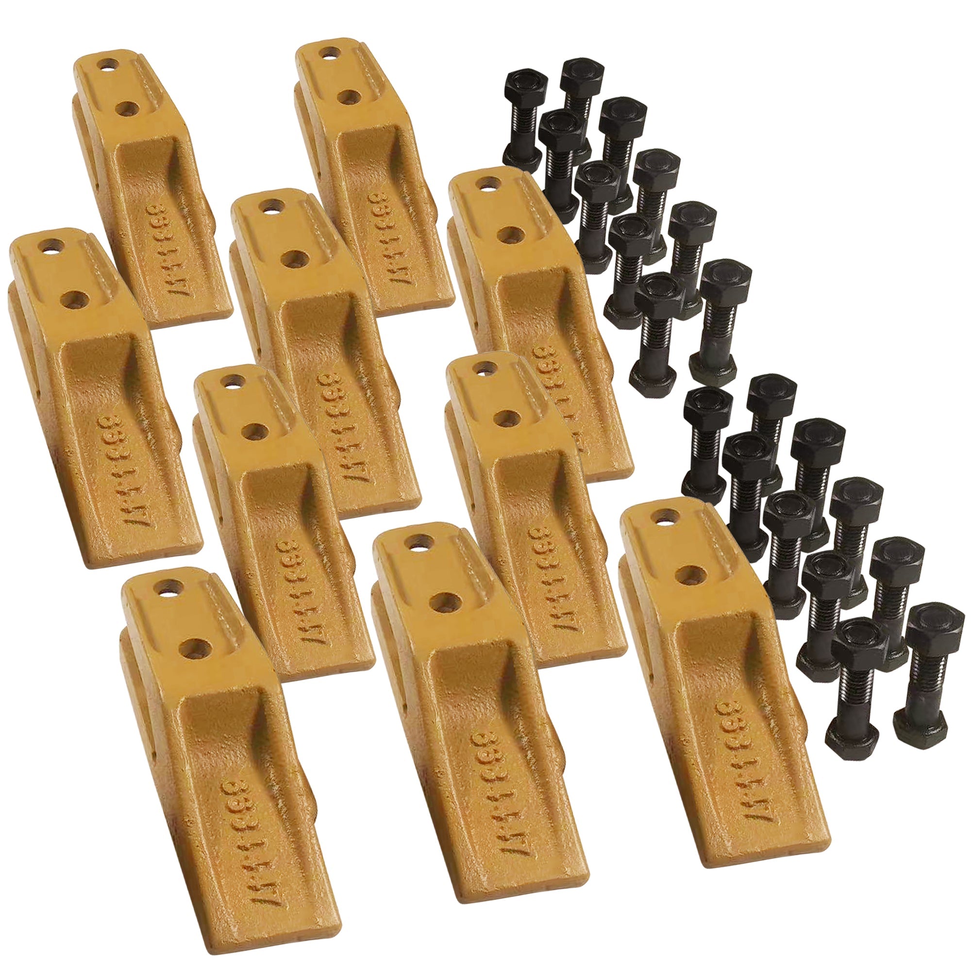 BDI Wear Parts 6684447 Trenching Bucket Teeth, Bobcat Style Skid Steer Backhoe Bolt On Tooth Unitooth - 10 PK