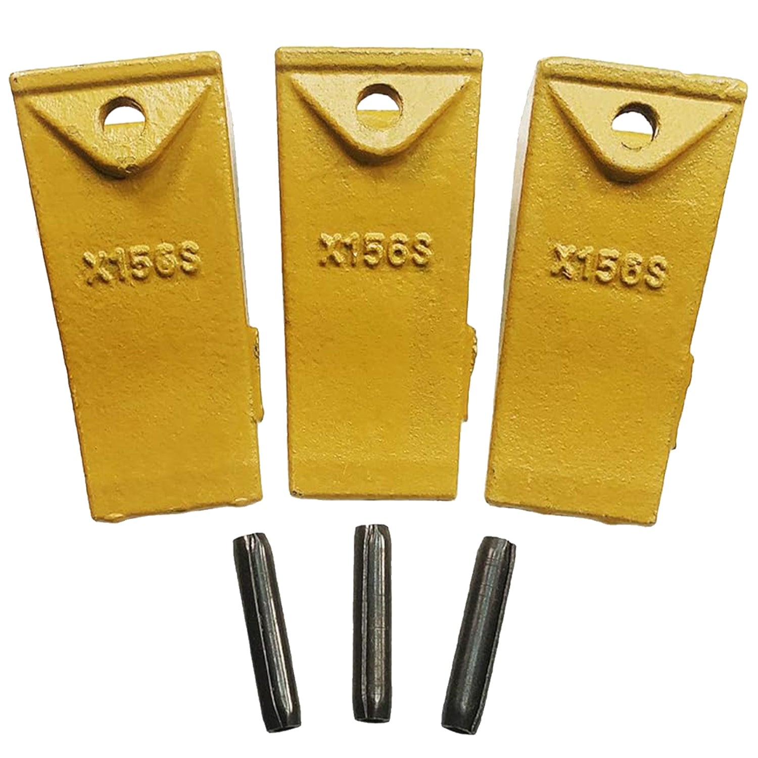 BDI Wear Parts Bucket Teeth for Skid Steering and Small excavators, X156S Bucket Teeth + P156 Roll Pin (3 PACK)
