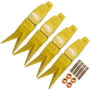 BDI Wear Parts Assembly Adapter 119-3204 Bolt On Shank / 1U3202WTL Excavator Bucket Teeth/Pin 8E6208 Retainer 8E6209, Caterpillar Bucket Tooth J200 Series - 4 Set