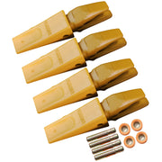BDI Wear Parts Assembly Adapter 119-3204 Bolt On Shank / 1U3202 Excavator Bucket Teeth/Pins 8E6208 Retainers 8E6209, Caterpillar Bucket Tooth J200 Series - 4 Set