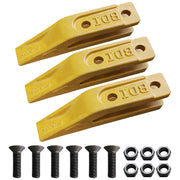 1358203 Bucket Teeth 6Y6335 Caterpillar Style Backhoe Loader / Excavator Unitooth with Bolts and Nuts - 3 Set