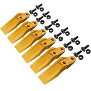 BDI Wear Parts 132-4720 1324720 Bucket Teeth for Caterpillar Aftermarket Teeth fit Skidsteer CAT Loaders Excavators w/Bolts and Nuts - 6PK