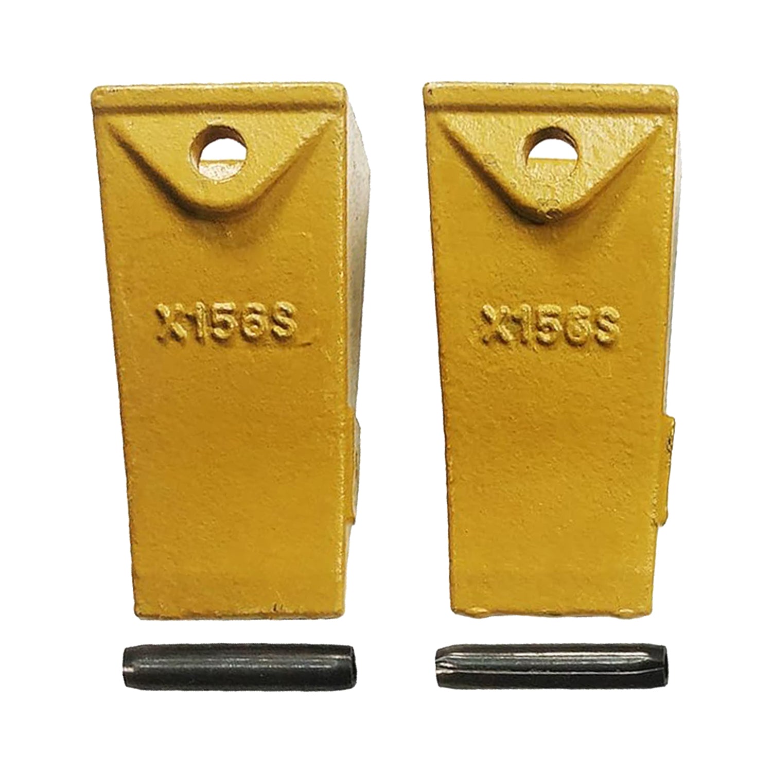 BDI Wear Parts Bucket Teeth for Skid Steering and Small excavators, X156S Bucket Teeth + P156 Roll Pin (2 PACK)