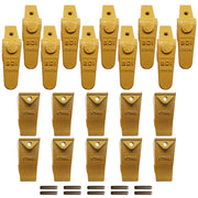BDI Wear Parts Assembly 230X156 Backhoe Shank / X156S Bucket Teeth / P156 Flex Pins Bobcat Skid Steer Caterpillar Style for Mini Excavator - 10 Set