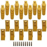 BDI Wear Parts Assembly 230X156 Backhoe Shank / X156L Bucket Teeth / P156 Roll Pins Bobcat Skid Steer Caterpillar Style for Mini Excavator - 10 Set