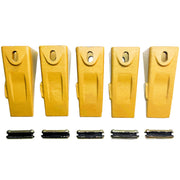 BDI Wear Parts 6737325 Bobcat Style Dirt Digging Bucket Teeth for Skid Steer and Mini Excavator Bucket Tooth with 6737326 Flexpins - 5 Pack