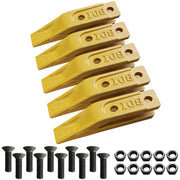 1358203 Bucket Teeth 6Y6335 Caterpillar Style Backhoe Loader / Excavator Unitooth with Bolts and Nuts - 5 Set