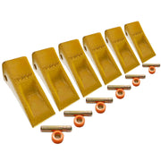BDI Wear Parts 1U3202 Excavator Bucket Teeth, Caterpillar Bucket Tooth Takes Pins 8E6208 and Retainers 8E6209 for J200 Series - 6 Set
