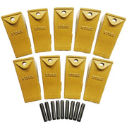 BDI Wear Parts Bucket Teeth for Skid Steering and Small excavators, X156S Bucket Teeth + P156 Roll Pins (9 PACK)