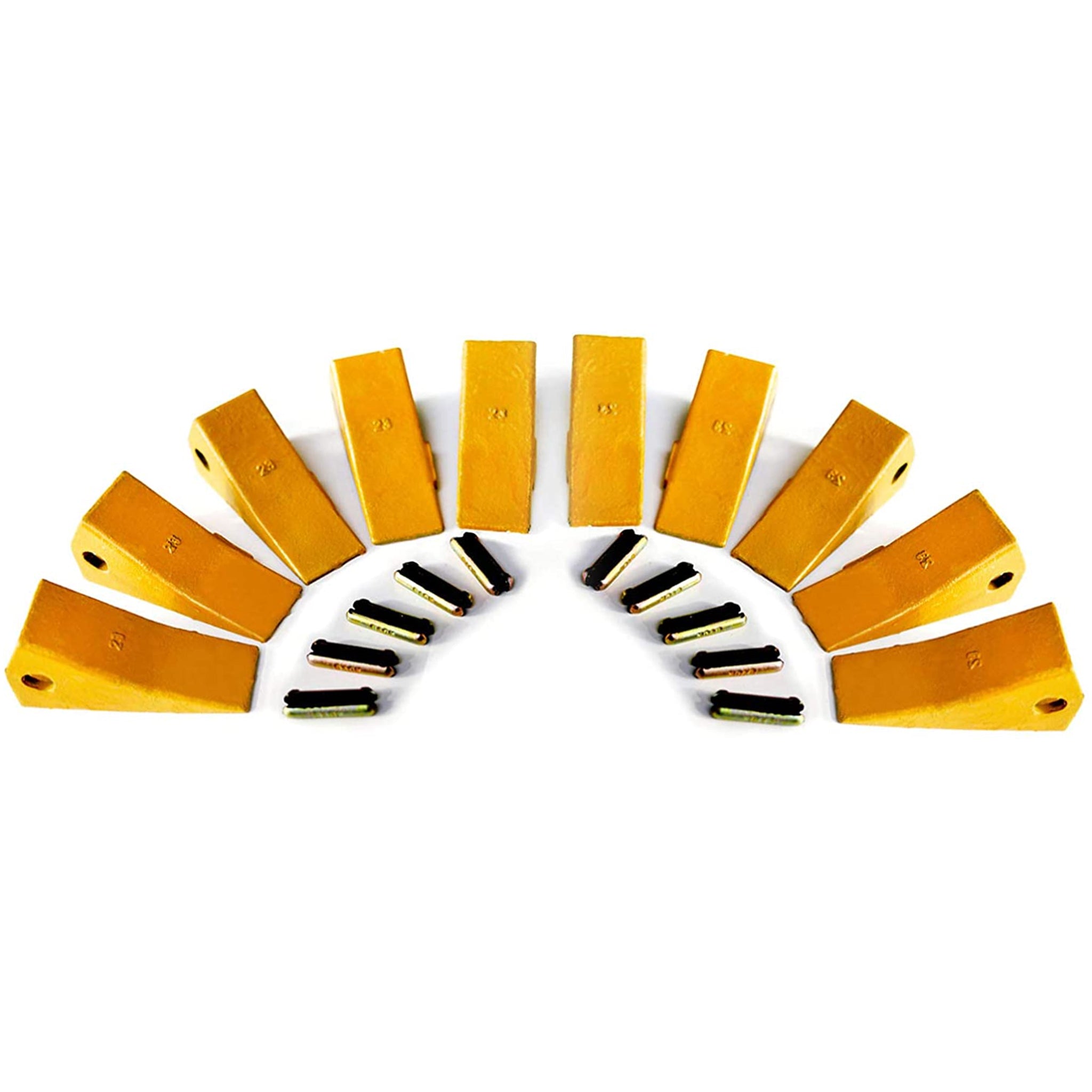 BDI Wear Parts 23 230 Series Skid Steer Bucket Digging Teeth/Tooth with TF23P Flex Pins - 10 Pack