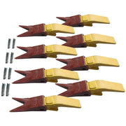 BDI Wear Parts Assembly U43792 Bucket Tooth Adapter +23 23WTL Bucket Teeth with TF23P Flex Pins/Weld on Bucket Teeth Compatible with Hensley Excavator - 8 Set