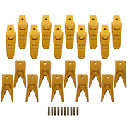 BDI Wear Parts Assembly 230X156 Backhoe Shank / X156WTL Bucket Teeth / P156 Roll Pins Bobcat Skid Steer Caterpillar Style for Mini Excavator - 10 Set