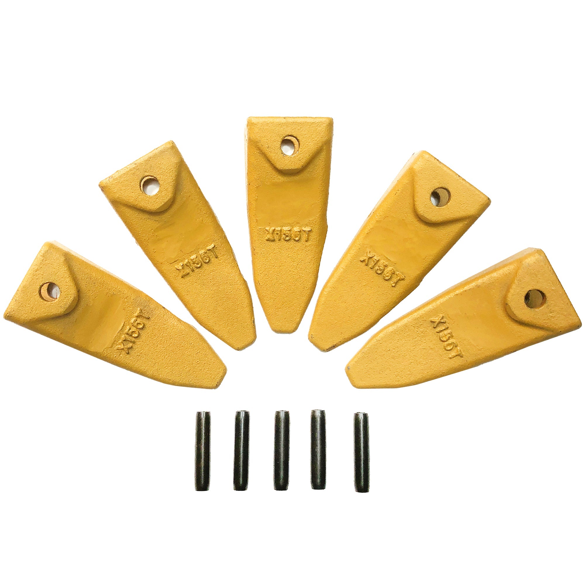 BDI Wear Parts X156T Tiger Hensley Style Bucket Teeth 5 Pack 156 Series Adapters Short Teeth